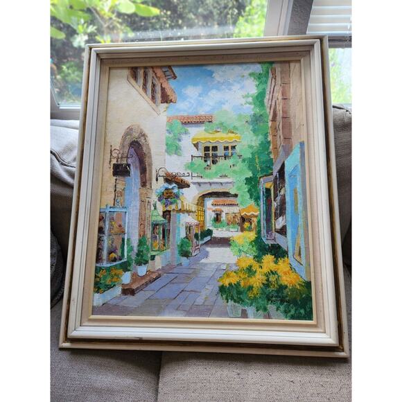 Ronni Pastorini Large Original Painting On Canvas Cityscape Signed Framed Art - Picture 1 of 11